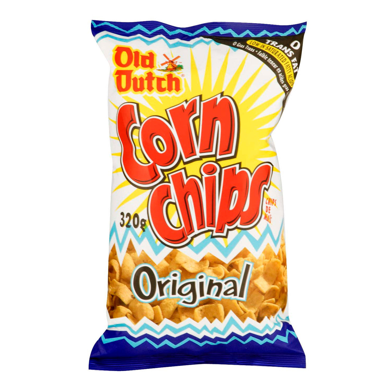 Old Dutch Corn Chips Original 320g/11.3 oz., {Imported from Canada}