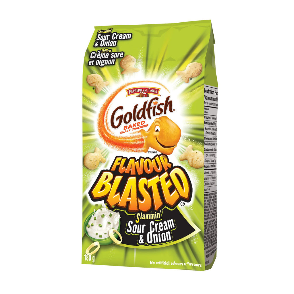 Pepperidge Farm Goldfish Slamming Sour Cream & Onion Crackers, 180g/6.3oz, (Imported from Canada)