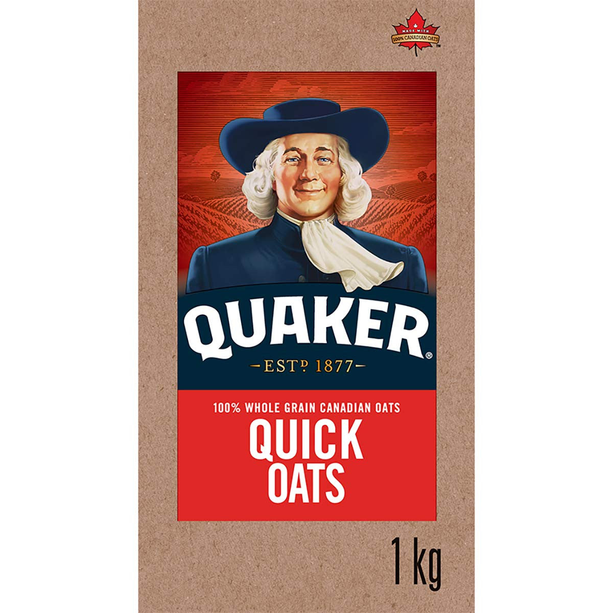 Standard Quaker Quick Oats 1 Kg/2.2 lbs., {Imported from Canada}