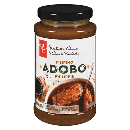 President's Choice, Filipino Adobo Cooking Sauce, 400ml/13.5oz., (2 Pack) {Imported from Canada}