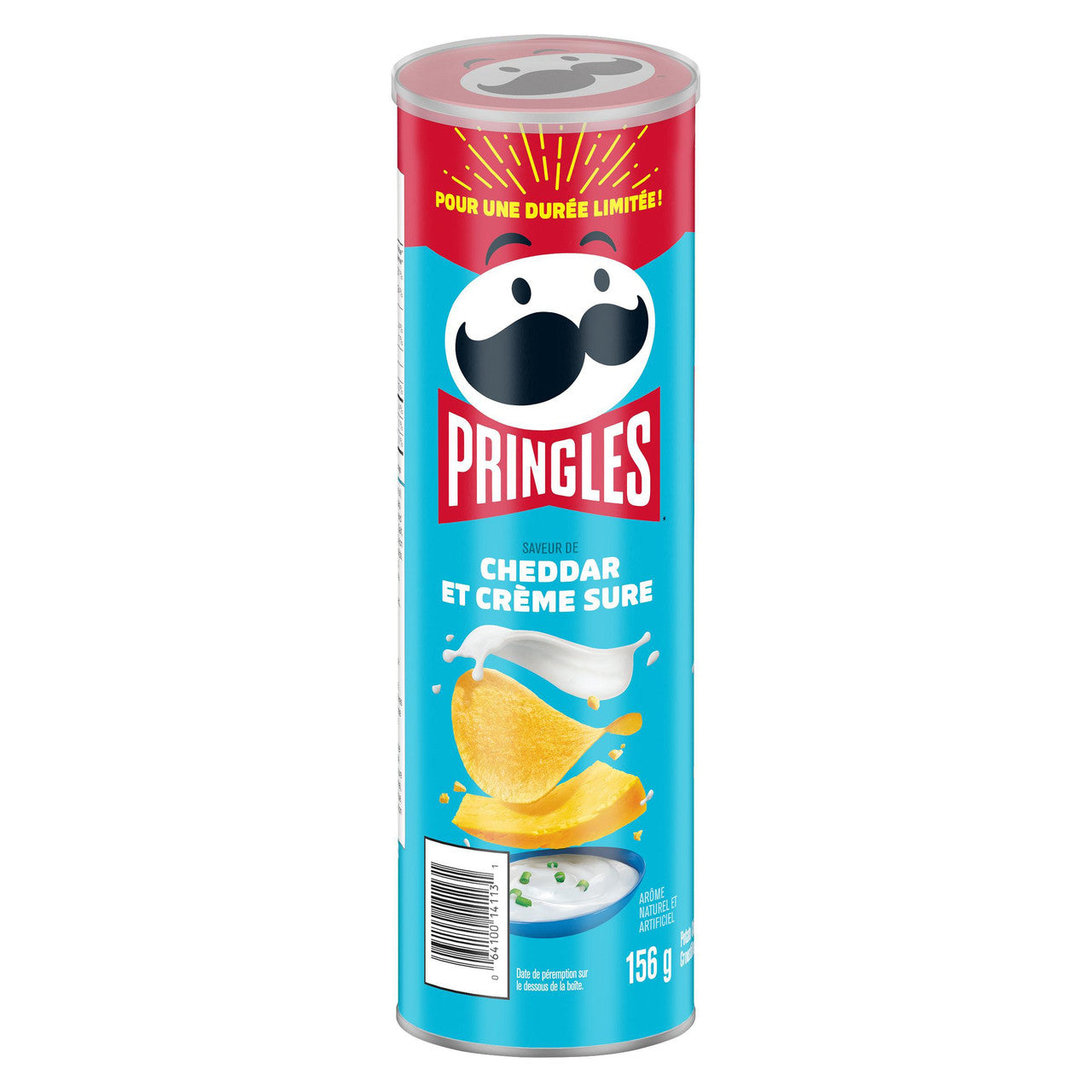 Pringles Cheddar & Sour Cream Flavor Potato Chips, 156g/5.5 oz. {Imported from Canada}