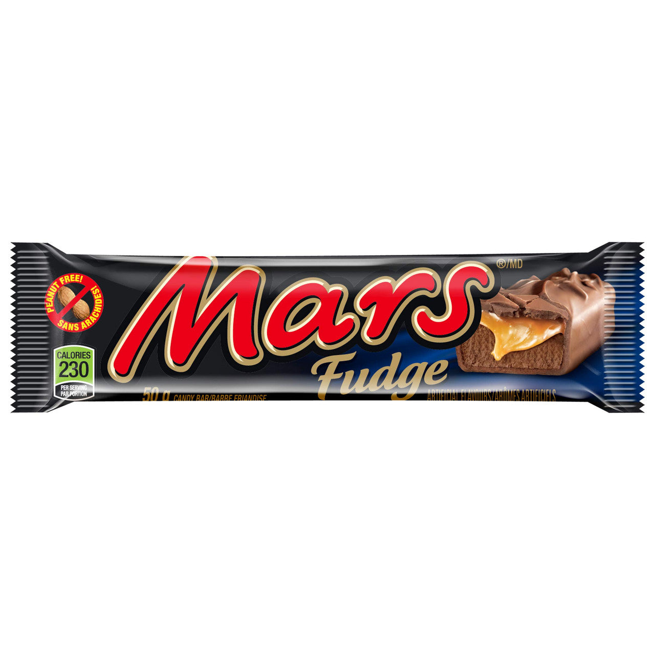 Mars Fudge Chocolate Candy Bar, (4 Pack), 50g/1.8oz, (Imported from Canada)