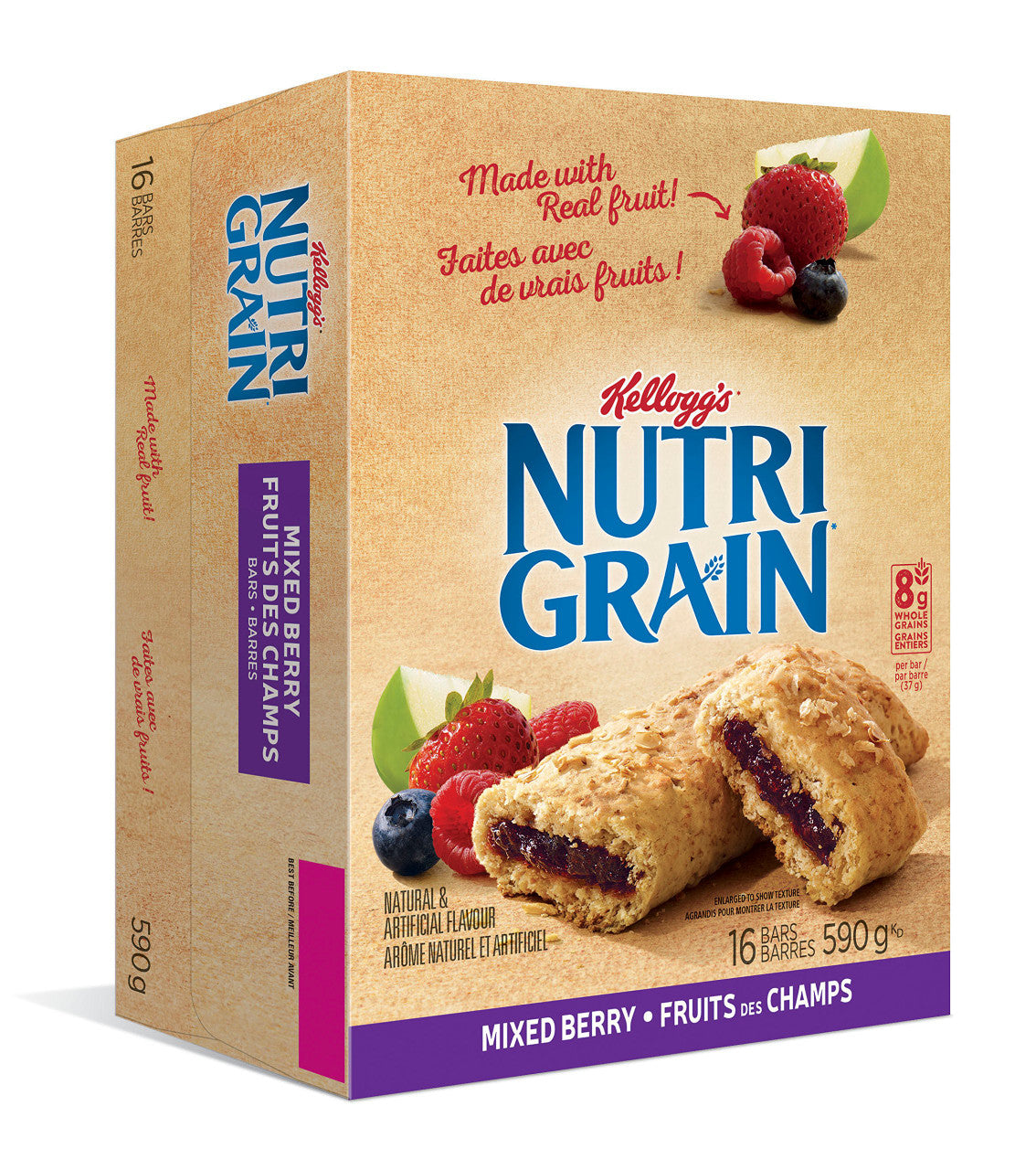 Kellogg's Nutri-Grain Mixed Berry 16 bars, 590g/20.8oz {Imported from ...