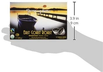 Jumping Bean East Coast Medium Roast Ground Organic Coffee Keurig Pods, 120g/4.2 oz., 12ct {Imported from Canada}