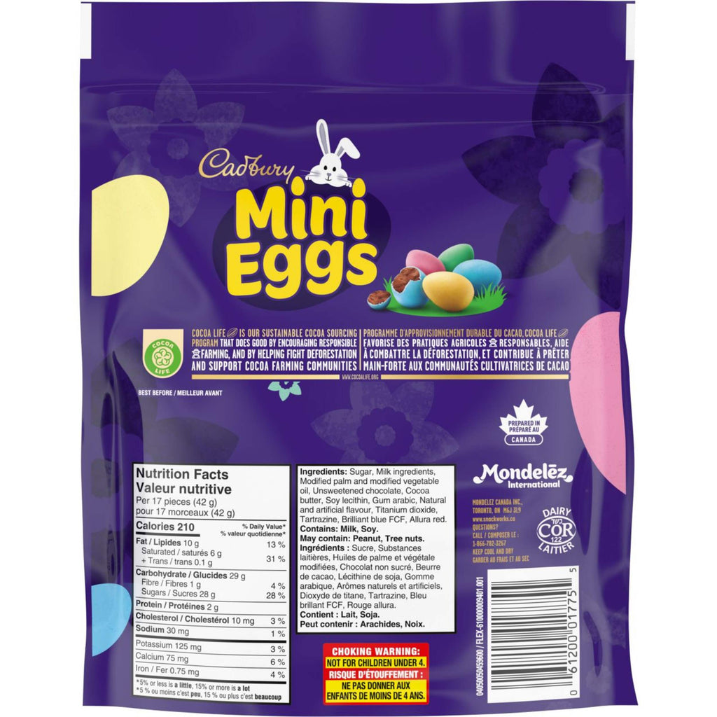 Cadbury Mini Easter Eggs, Sharing Size, 875g/1.9 lb. - Back