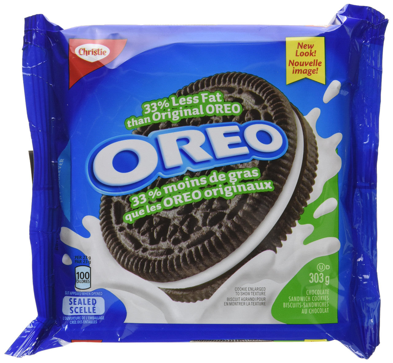 Oreo Less Fat Sandwich Cookies, 303g/10.7oz., Bag, {Imported from Canada}
