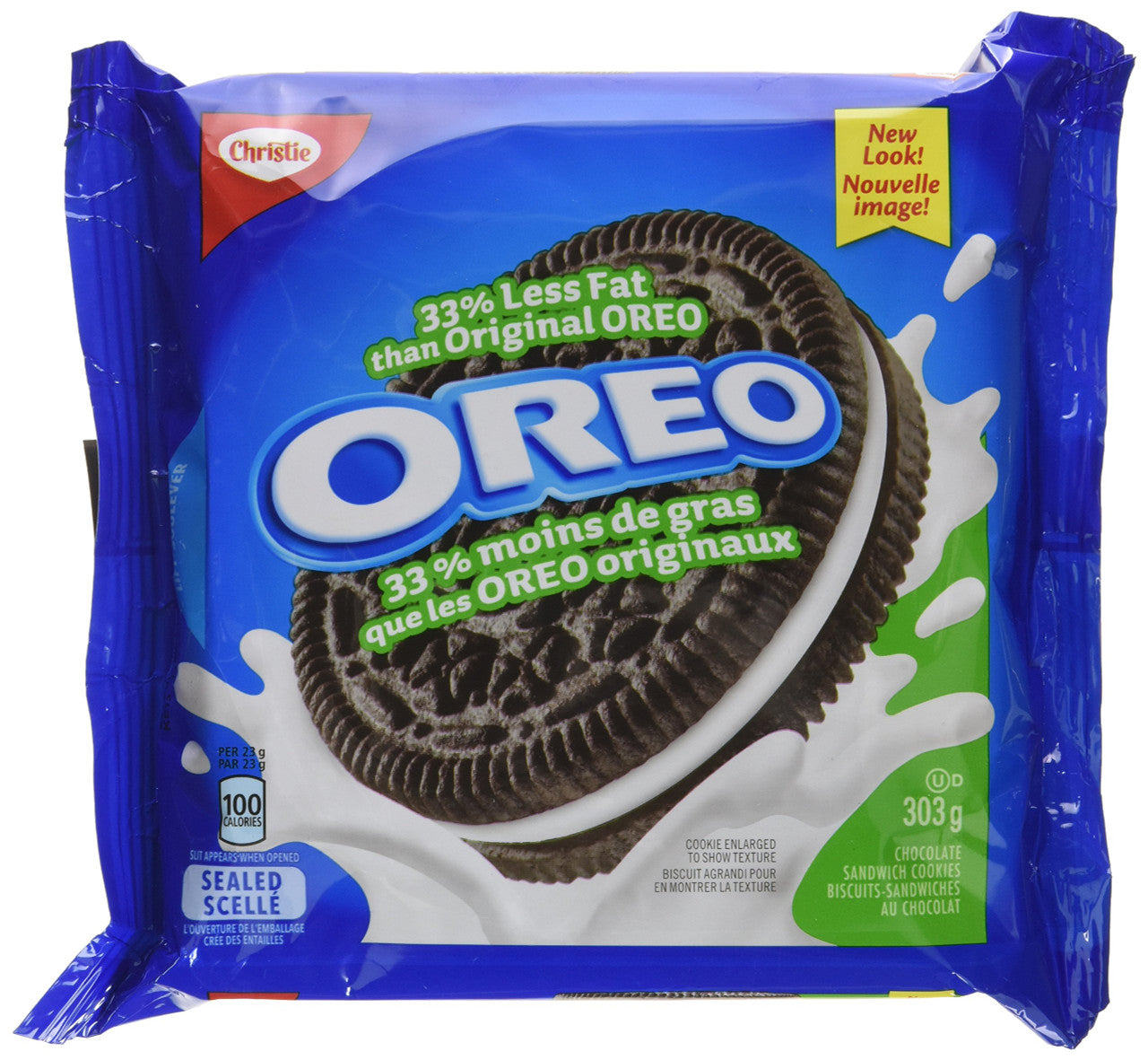 Oreo Less Fat Sandwich Cookies, 303g/10.7oz., Bag, {Imported from Canada}