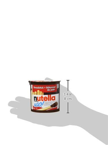 Nutella and Go Snack Packs, Chocolate Hazelnut Spread with Breadsticks, 10ct, 52g/1.8 oz per pack, {Imported from Canada}