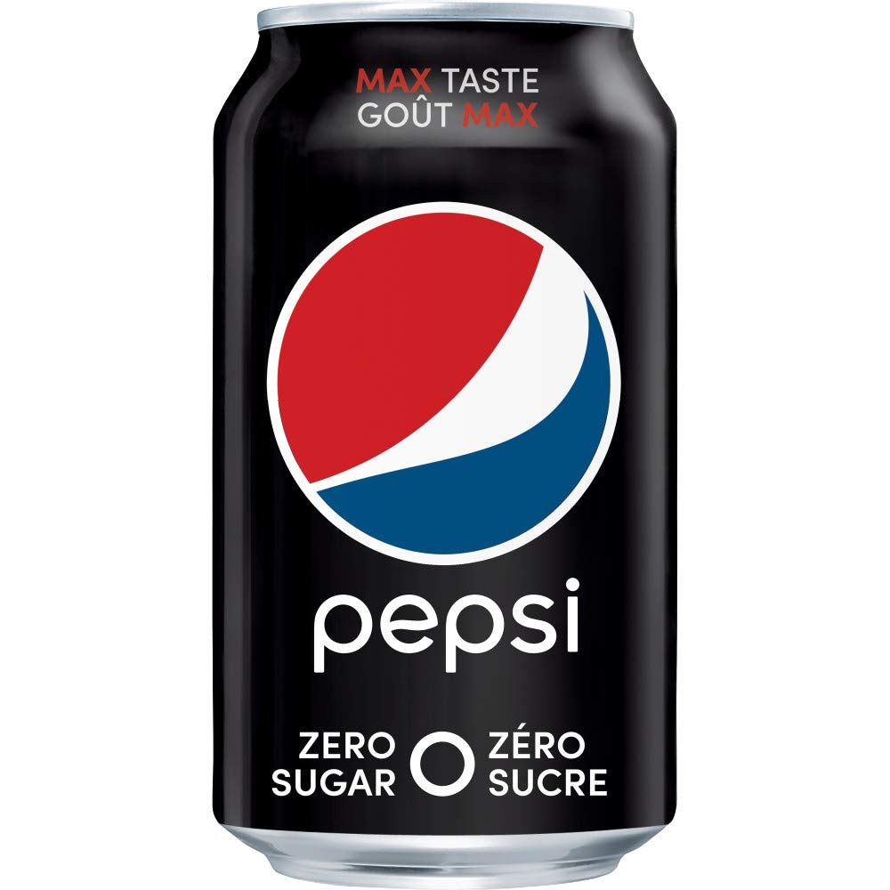 Pepsi Zero Sugar Cans, Zero Calories, Max Pepsi Taste 355mL/12oz., 12pk. {Imported from Canada}