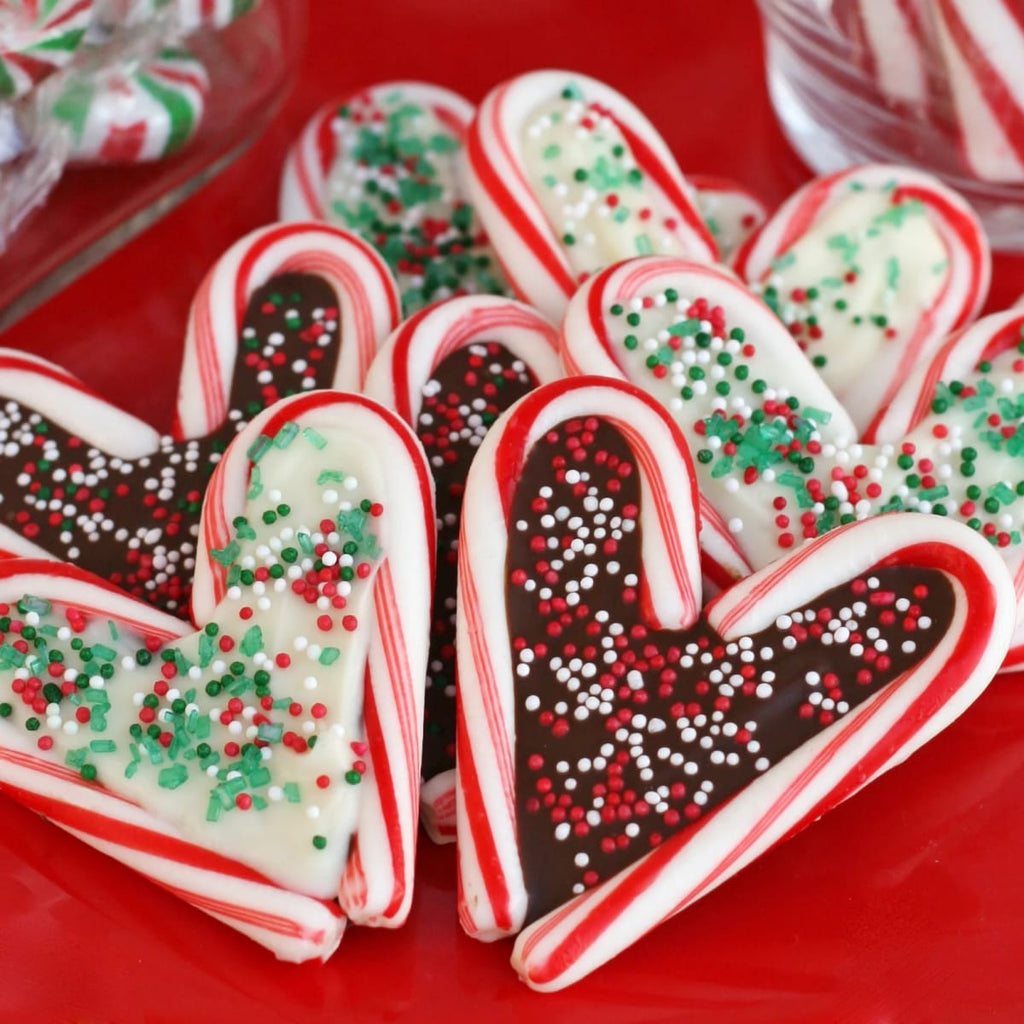 Great Value Naturally Flavored Peppermint Mini Candy Canes, 600g/1.3 lb. Box - Candy Cane Chocolate Hearts