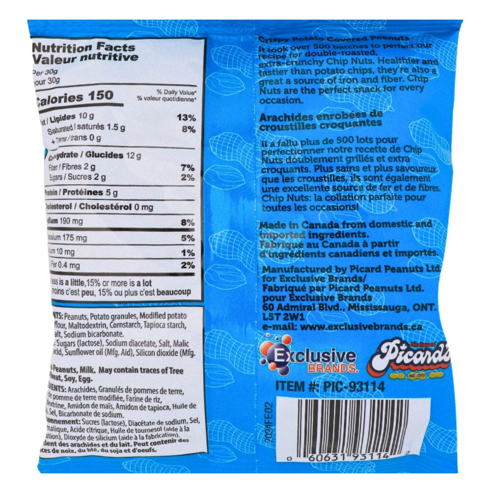 Pzazz Crunchy Nuts, Crispy Potato Covered Peanuts, Salt & Vinegar Flavored, 80g/3 oz