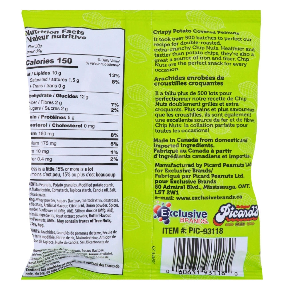 Pzazz Crunchy Nuts, Crispy Potato Covered Peanuts, Spicy Dill Pickle Flavored, 80g/3 oz