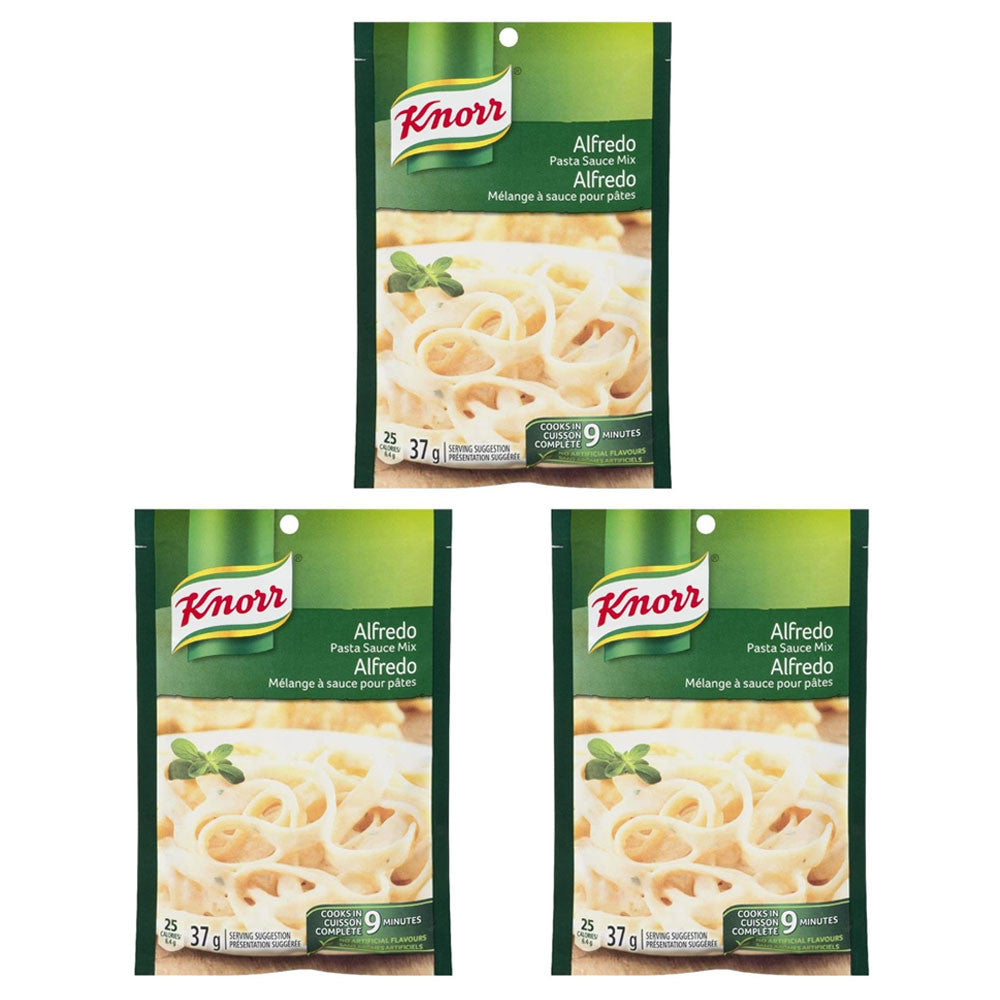 Knorr Pasta Sauce Mix, Alfredo, 37g/1.3 oz, (3 Pack) {Imported from Canada}