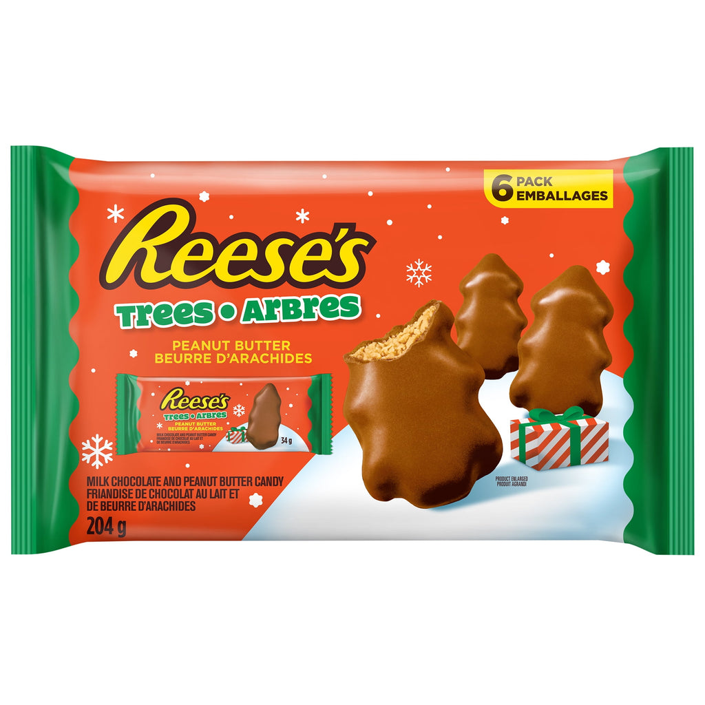 Front of Reese's Trees, Milk Chocolate And Peanut Butter Candy 204g/7.2 oz. Package