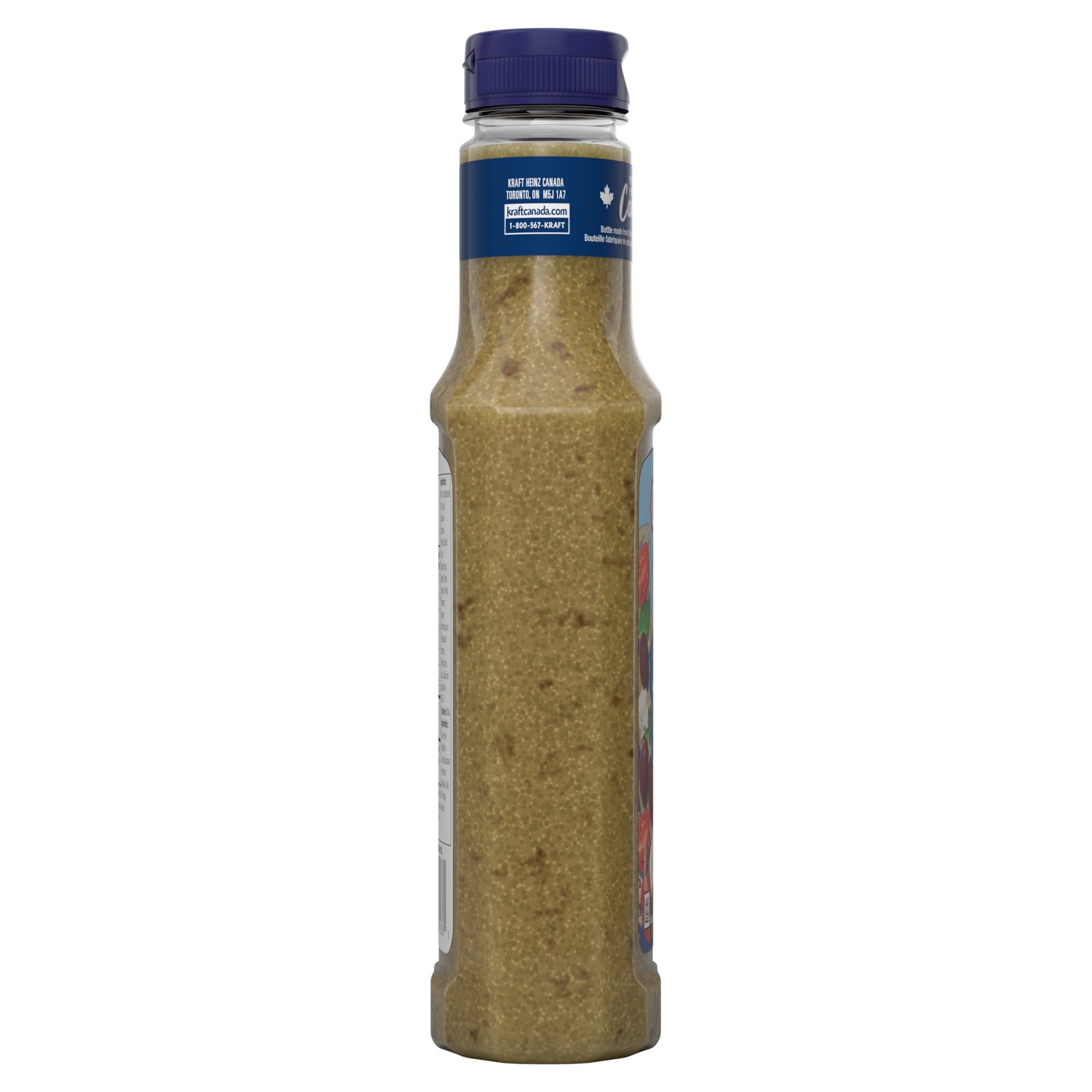 Kraft Calorie-Wise Greek with Feta & Oregano Salad Dressing 425ml/14.4 oz., Bottle, side of bottle