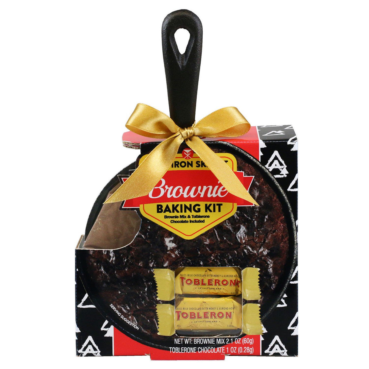 Mini Chocolate Brownie Christmas Cast Iron Skillet Baking Kit: Toblerone Edition, 76g/2.7oz., {Imported from Canada}