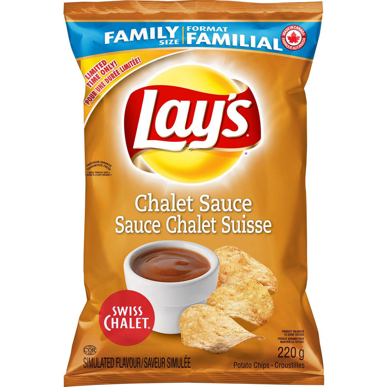 Lay's Swiss Chalet Sauce Potato Chips, 220g/7.8 oz., {Imported from Canada}