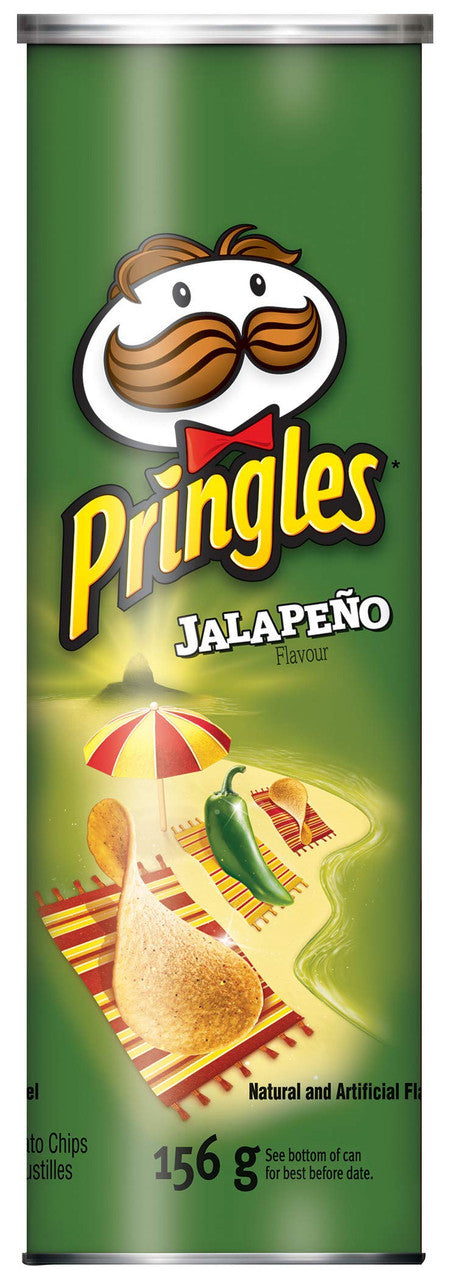 Pringles Jalapeno Flavour Potato Chips (Pack of 14), 156g/5.5oz., {Imported from Canada}