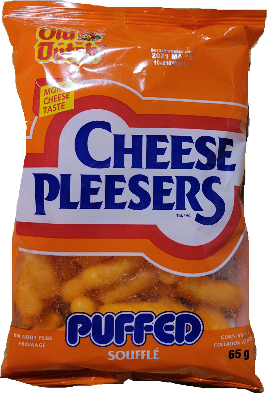 Old Dutch Cheese Pleesers Corn Snacks, 65g/2.3oz. {Imported from Canada}