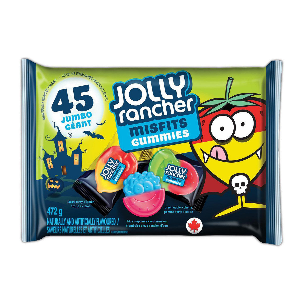 Jolly Rancher Misfit Assorted Halloween Gummies, 45ct, 472g/1 lb., Bag {Imported from Canada}