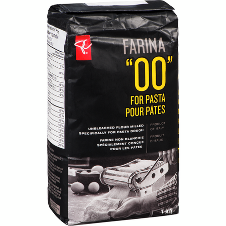 PC Black Label "00" Farina Enriched,Unbleached Fine Wheat Flour for Pasta, 1kg/35.3oz, {Imported from Canada}