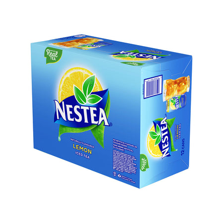 Nestea Lemon Soft Drinks, 341mL/11.5oz., cans, Pack of 12, {Imported from Canada}