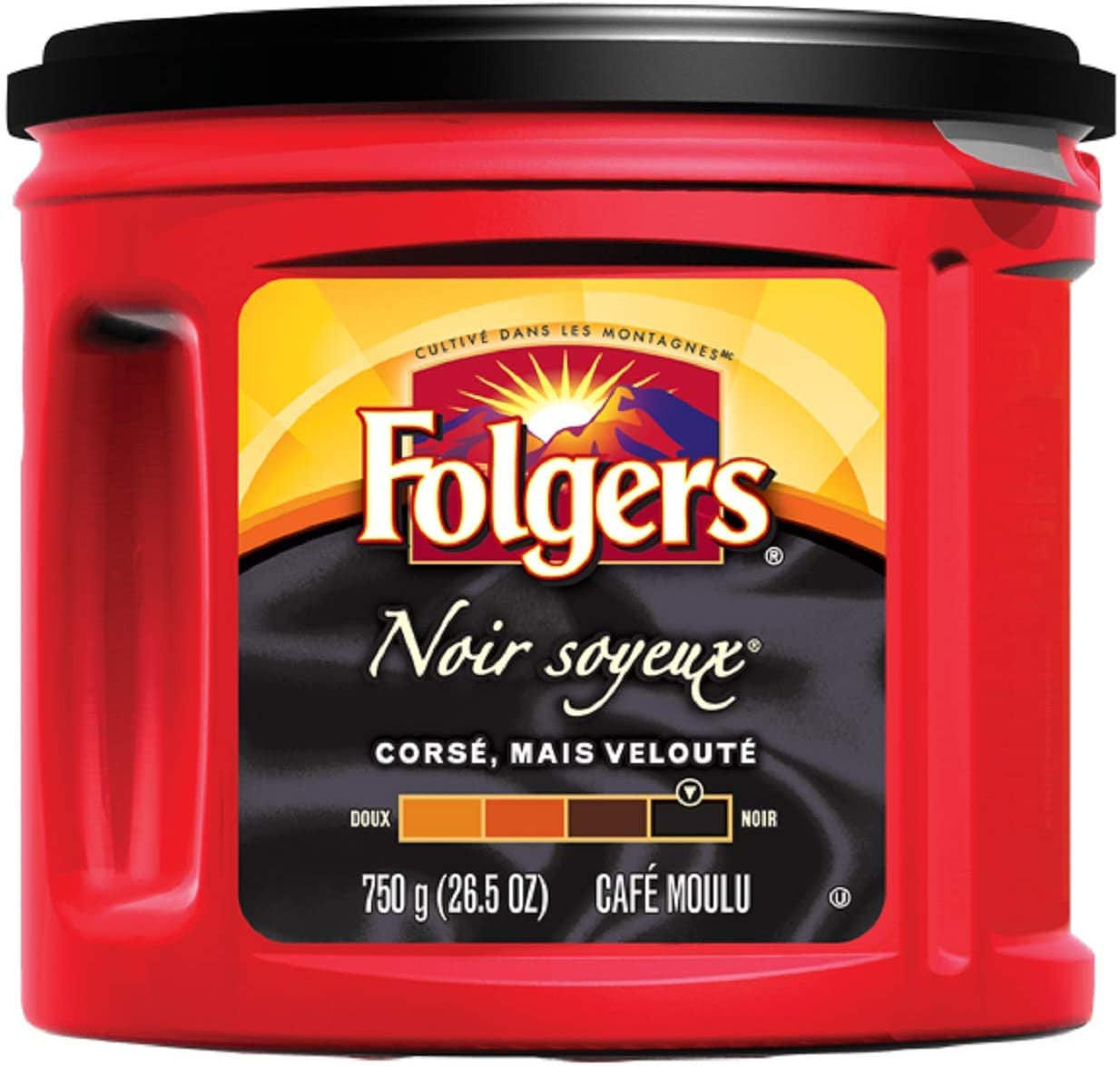 Folgers Black Silk Ground Coffee, 750g/26.5 oz., {Imported from Canada}