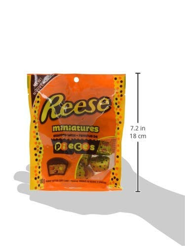 REESE PIECES Chocolate Peanut Butter Cups, Miniatures, 180g/6.3 oz., {Imported from Canada}