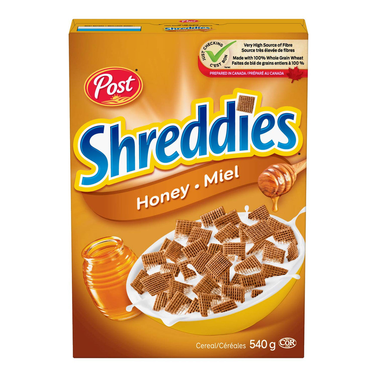 Post Honey Shreddies Cereal, 540g/19.04oz {Imported from Canada}