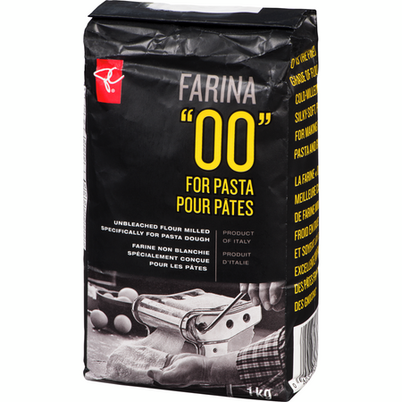 PC Black Label "00" Farina Enriched,Unbleached Fine Wheat Flour for Pasta, 1kg/35.3oz, {Imported from Canada}