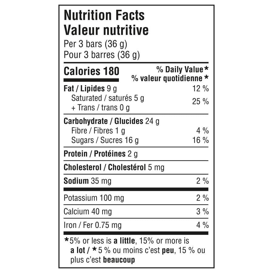 Nestle Coffee Crisp Snack Size Bars Nutrition Facts