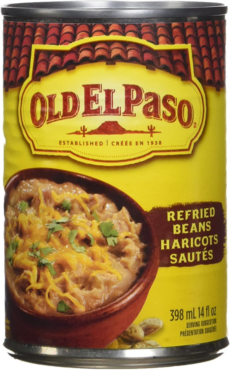 Old El Paso Refried Beans, 398ml/ 14 fl.oz., {Imported from Canada}