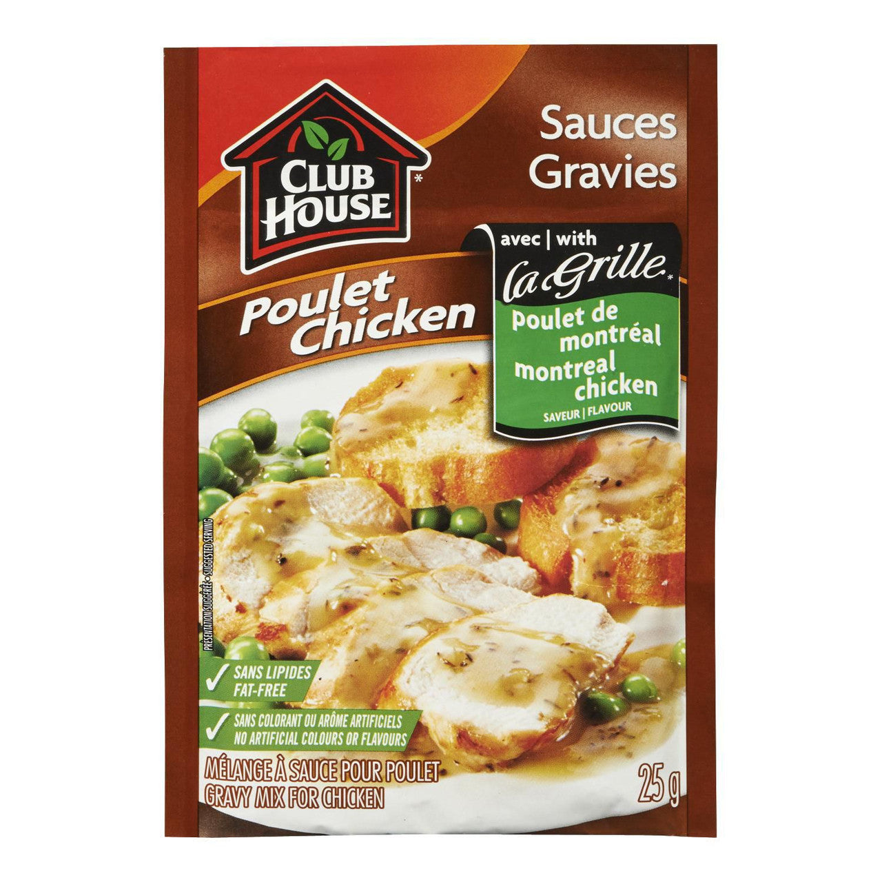 Club House Gravy with LaGrille Montreal Chicken Flavour , 25g/1 oz., {Imported from Canada}