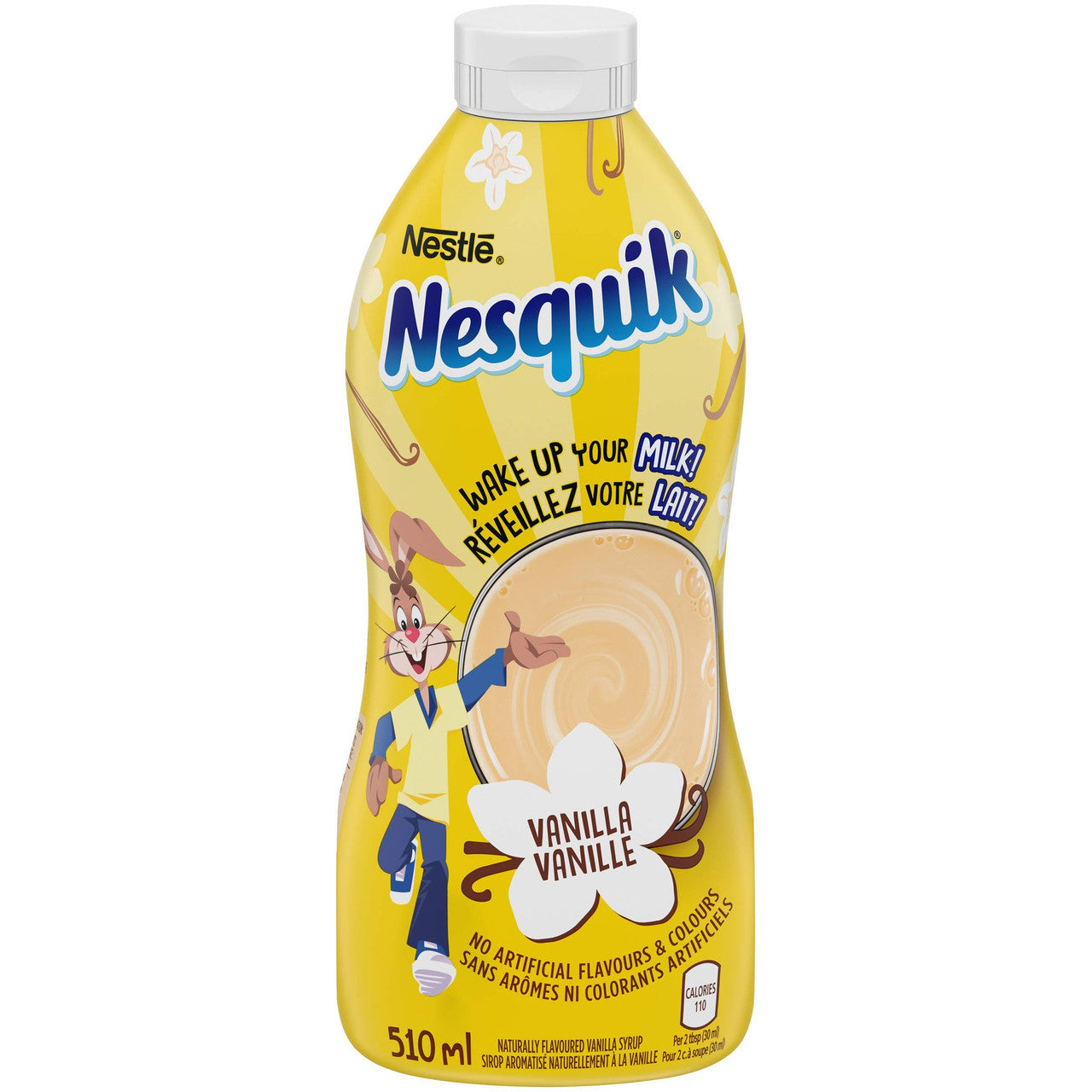 Nestle Nesquik Vanilla Syrup, 510 ml/ 17.2 fl oz., (12 count) {Imported from Canada}