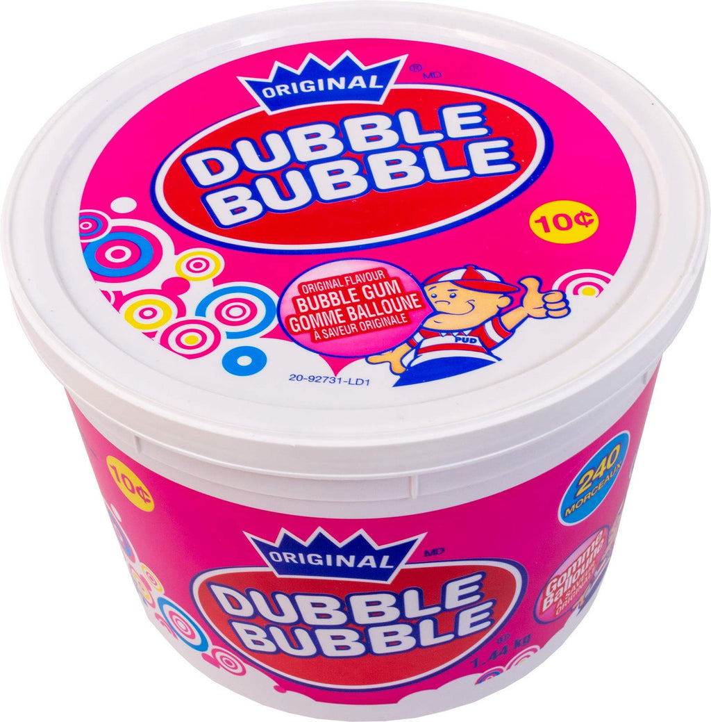 Dubble Bubble Gum with Comics Tub-240 Pieces, 1.44kg/3.2lbs. {Imported from Canada}