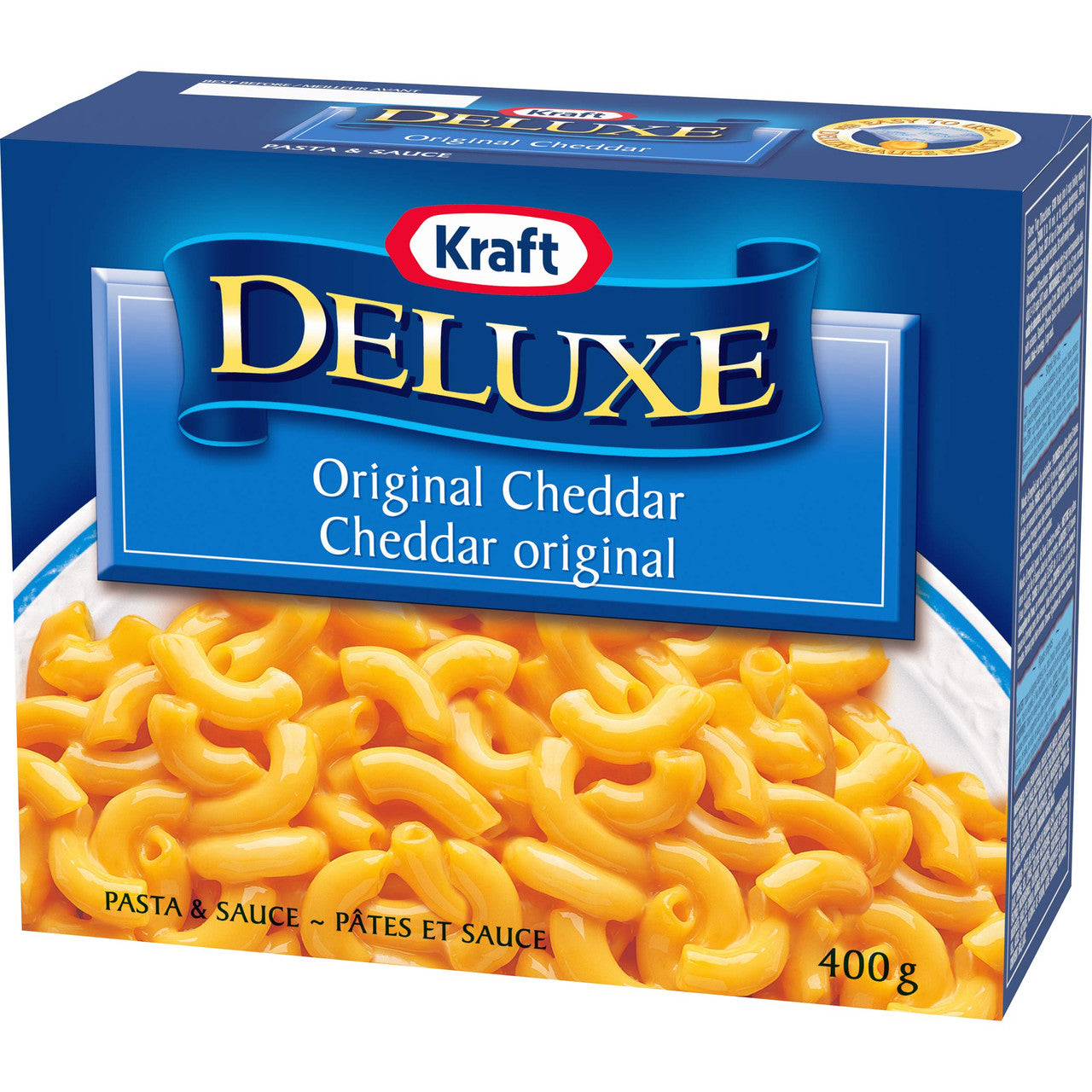 KRAFT DELUXE Original Cheddar Mac & Cheese 400g/14.1 oz., {Canadian}