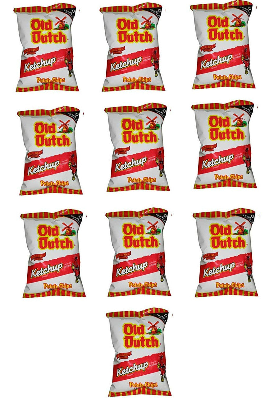 Old Dutch Ketchup Chips (10ct x 40g/1.4oz.) Bundle {Imported from Canada}