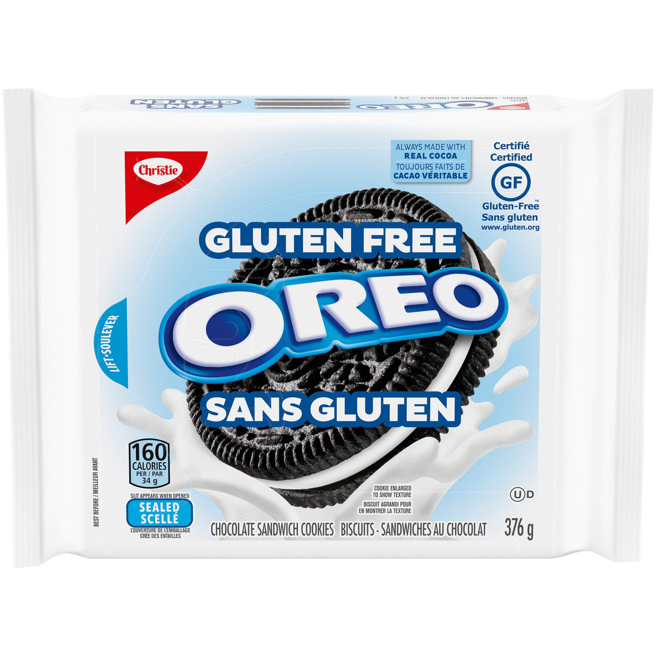 Christie Oreo, Gluten Free, Sandwich Cookies, 1 Pack, 376g/13.3 oz., {Imported from Canada}