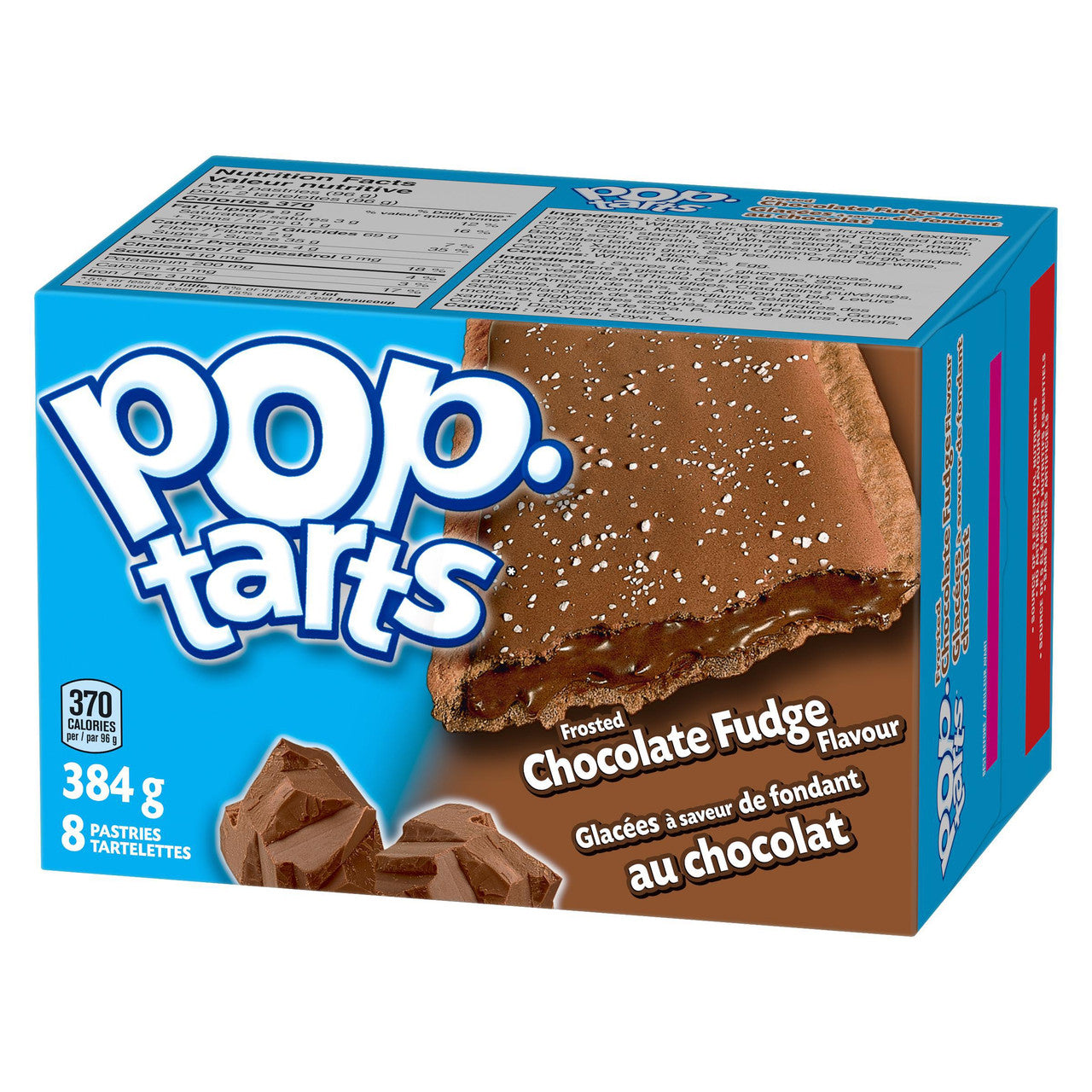 Kellogg's Pop Tarts Toaster Pastries, Frosted Chocolate Fudge 8 Pastries 400g/14.11oz (Imported from Canada)