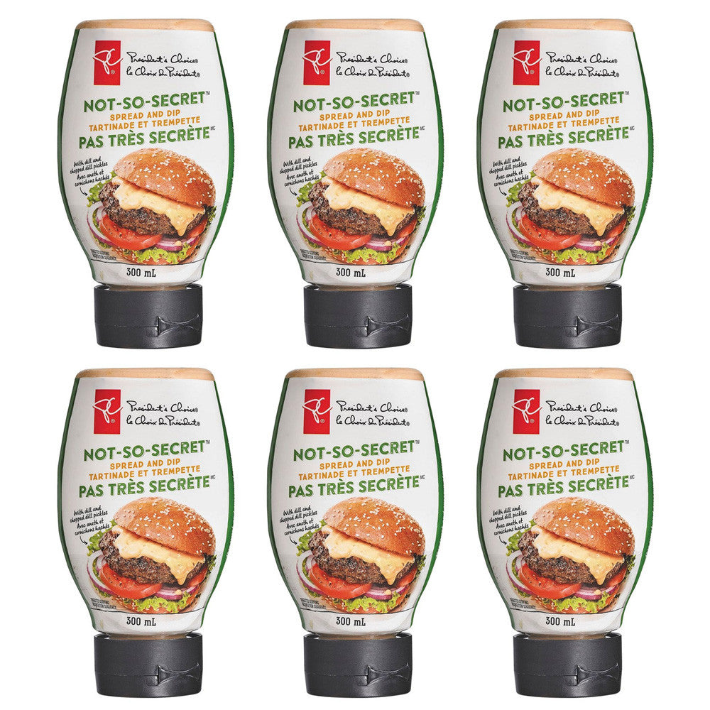 President's Choice Not-So-Secret Spread and Dip, 300ml/10.1 fl. oz., (6 Pack) {Imported from Canada}