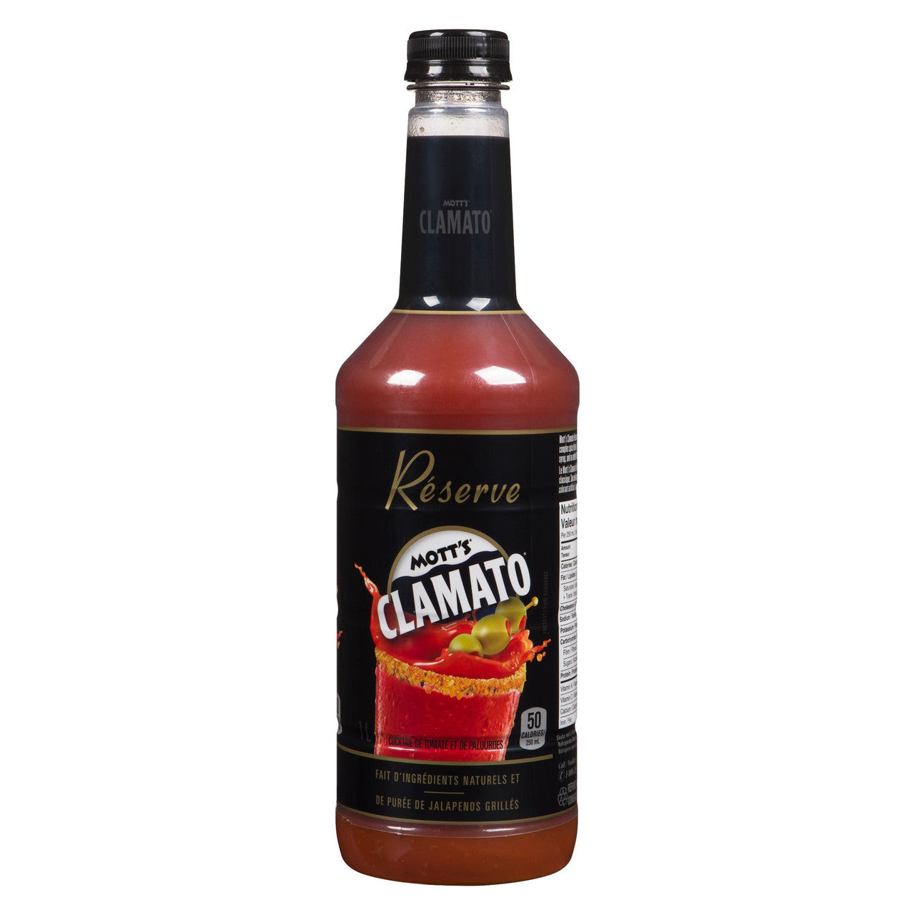 Mott's Clamato Reserve, Tomato Clam Caesar Cocktail, 1 L/35 fl.oz. Bottle {Imported from Canada}