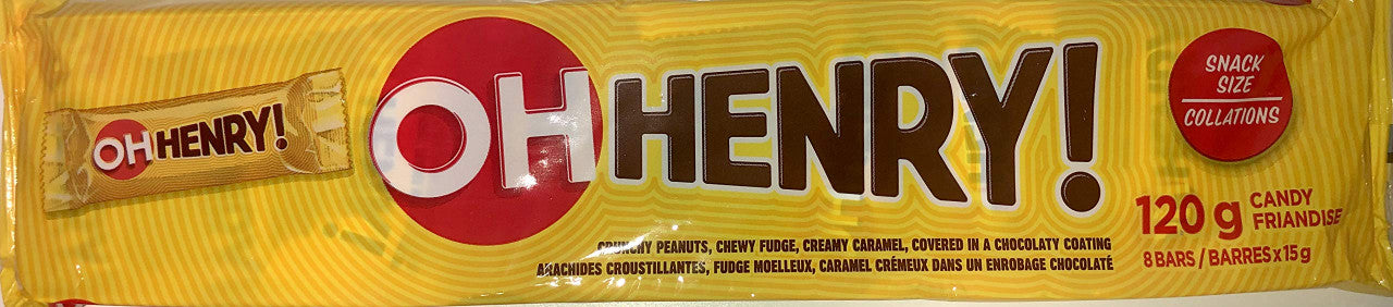 Oh Henry! Chocolate Bars - 8 x 15g (120g/4.2 oz.) mini snack bars {Imported from Canada}