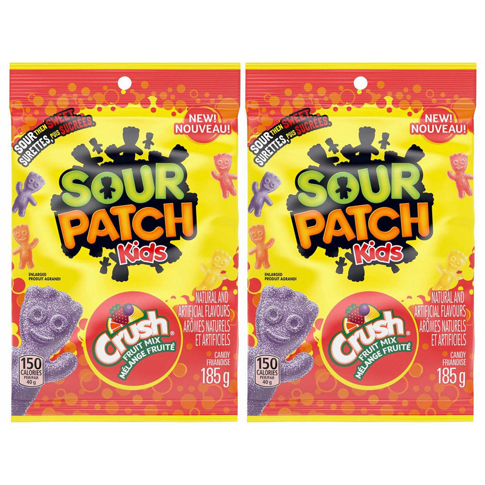 Maynards Sour Patch Kids Candy, Crush Soda Fruit,185g/6.5oz.,(2 Pack) {Imported from Canada}