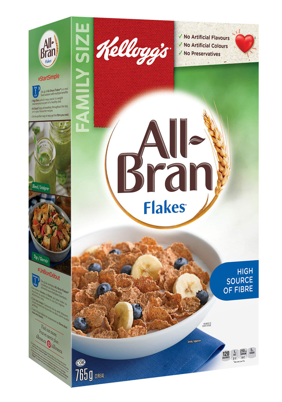 Kellogg's All-Bran Flakes Cereal, 765g/27oz, (Imported from Canada)