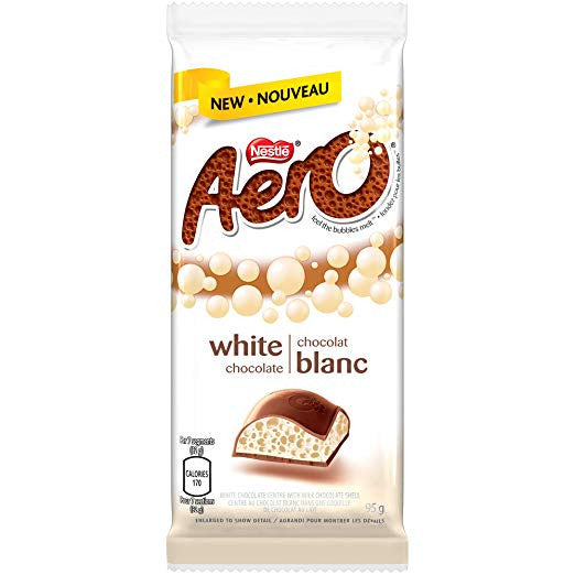 AERO White Chocolate, 95g/3.35oz Bar, (Imported from Canada)