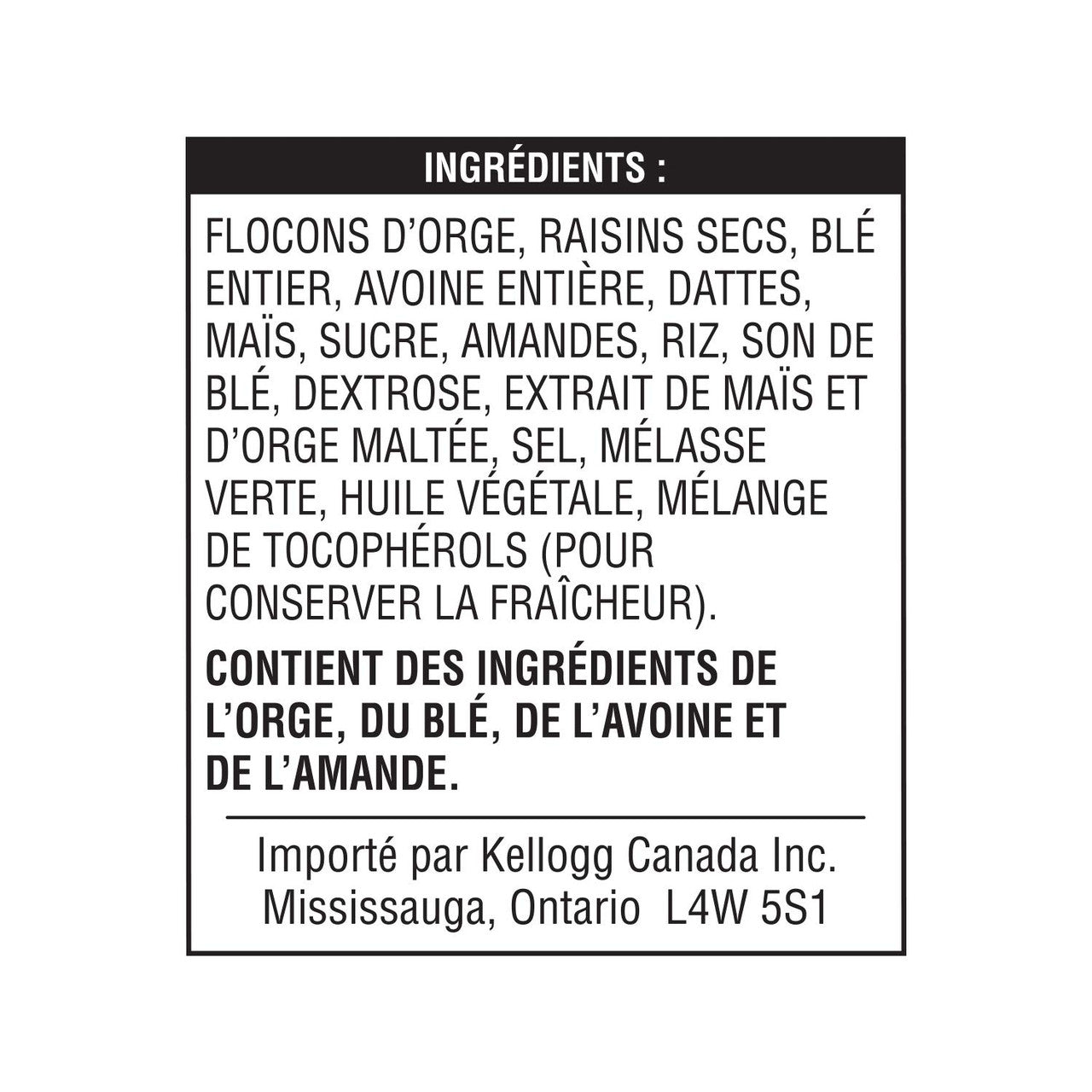 Kellogg's Muslix Almond Raisin Cereal 450g/15.9oz (Imported from Canada)