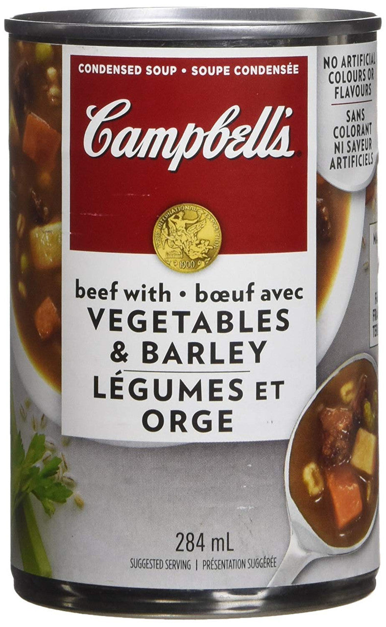Campbell's Beef Vegetables and Barley Soup, 284ml/9.6 oz. (Imported from Canada)