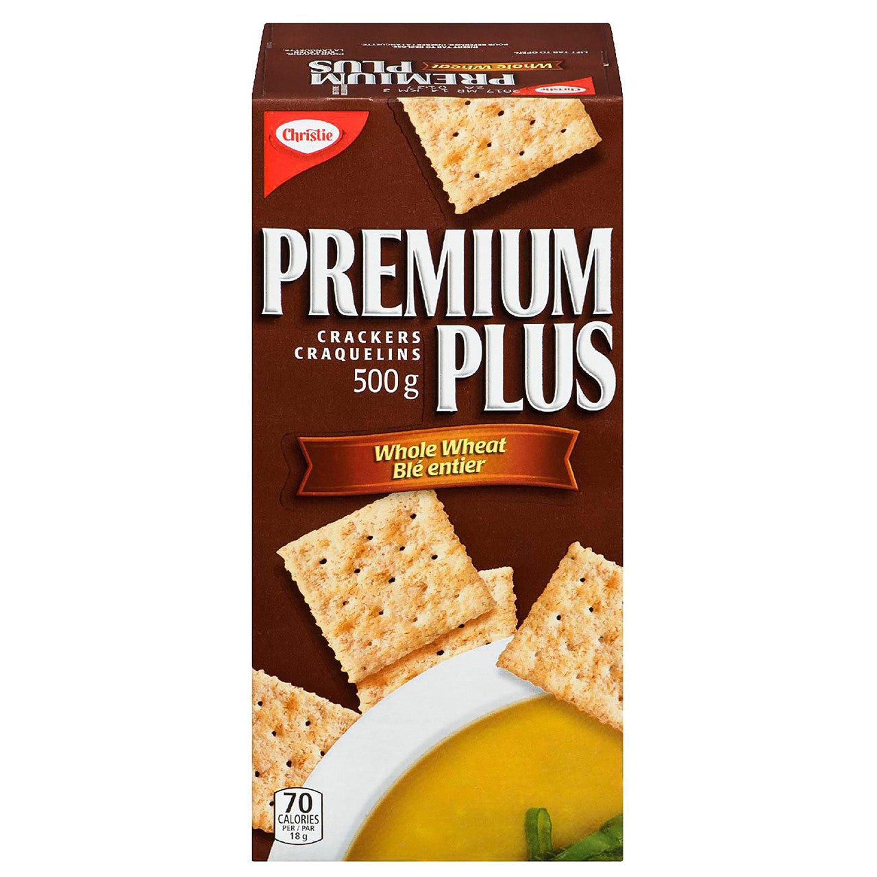 Christie Premium Plus Whole Wheat Crackers 500g/17.6oz (Imported from Canada)