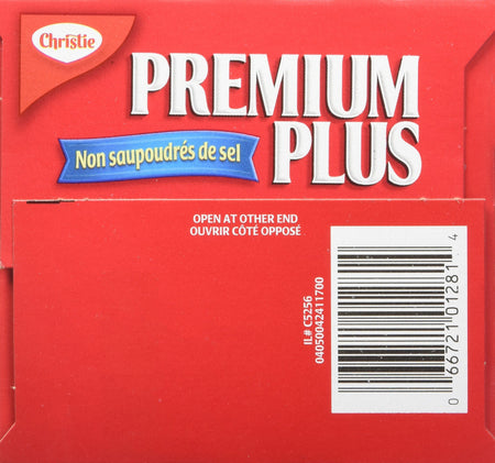 Christie Premium Plus Unsalted Crackers, 450g/15.9oz, (Imported from Canada)