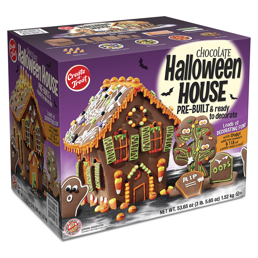 Create-a-Treat Chocolate Pre-Built Halloween House Kit, 1.52kg/3.3 lbs. Box {Imported from Canada}